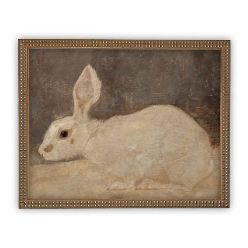 READY to SHIP 16X20 Vintage Framed Canvas Art // Framed Vintage Print // Easter Bunny Rabbit Art // Farmhouse print //#A-144