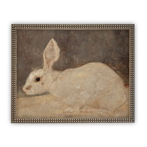 READY to SHIP 12x16 Vintage Framed Canvas Art // Framed Vintage Print // Easter Bunny Rabbit Art // Farmhouse print //#A-144