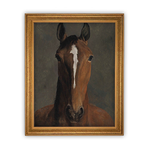 READY to SHIP 11X14 Vintage Framed Canvas Art // Framed Vintage Print // Vintage Painting // Vintage Horse Art// Farmhouse print //#A-154
