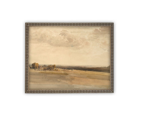 READY to SHIP 11X14 Vintage Framed Canvas Art // Framed Vintage Print // Country Landscape // Farmhouse print //#LAN-218