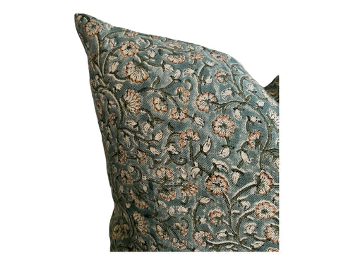 Designer Salem Pillow Cover in Block Print Floral