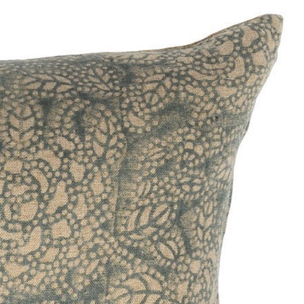 Sicily in Teal Floral Pillow Cover