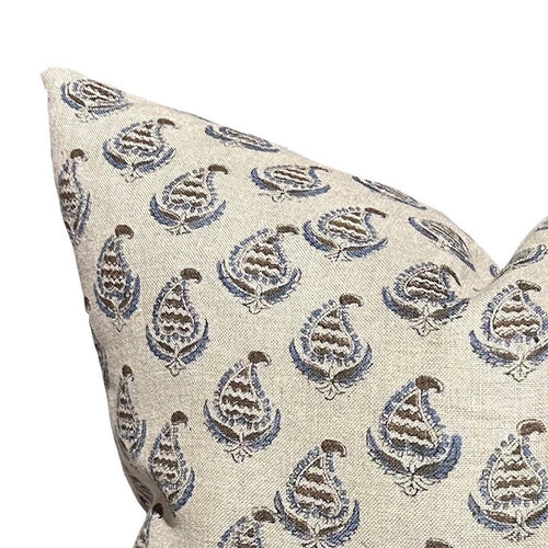 Designer Canby Pillow Cover in Block Print