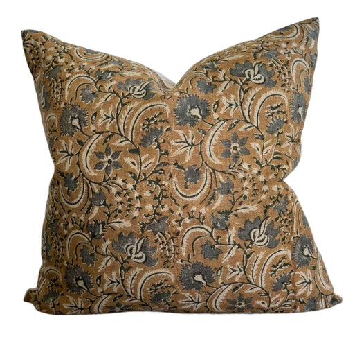 Designer Newburg Pillow Cover in Block Print Floral