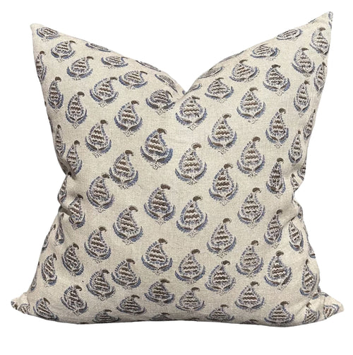 Designer Canby Pillow Cover in Block Print