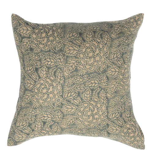 Sicily in Teal Floral Pillow Cover