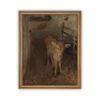 Vintage Framed Canvas Art #A-163