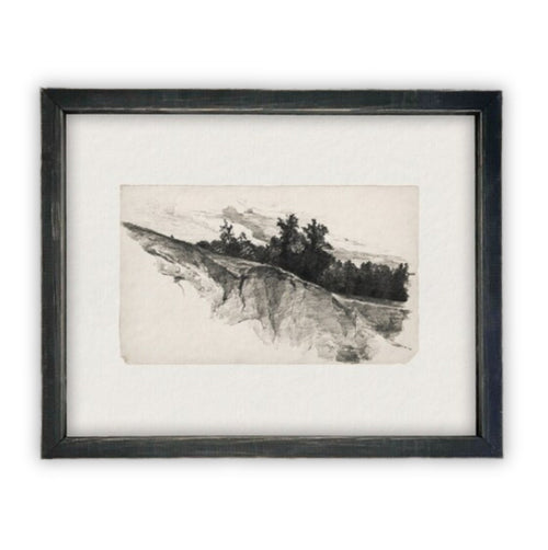 READY to SHIP 11X14 Vintage Framed Canvas Art // Framed Vintage Print // Black White Tree Sketch // Minimalist Art //#LAN-225