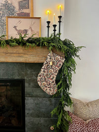 Christmas Stocking Evergreen Floral