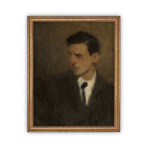 Vintage Framed Canvas Art  // Framed Vintage Print // Vintage Painting // Vintage Portrait of a Man// Traditional print //#P-506