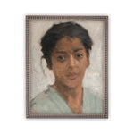 Vintage Framed Canvas Art  // Framed Vintage Print // Vintage Painting // Portrait of a Young Woman // Antique Oil Painting Art //#P-521