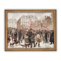 Vintage Framed Canvas Art #CH-313