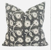 Designer "Blaine" Floral Block Pillow Cover