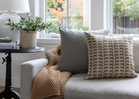 Designer "Littleton" Pin Check Blue Pillow Cover