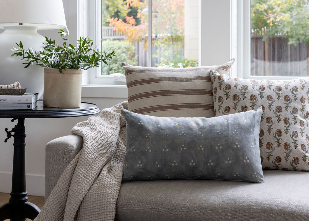 Designer Portola Nishaan Blue Pillow Cover