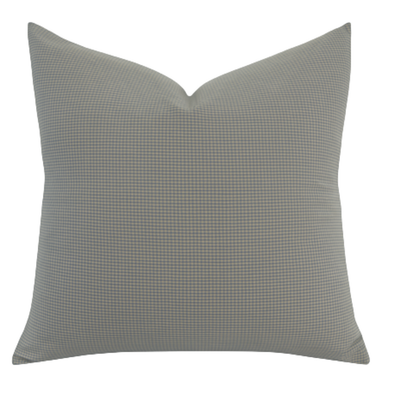 Designer "Littleton" Pin Check Blue Pillow Cover