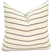 Designer "Weston" Chiangmai Brown and Gray Striped Pillow Cover