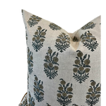 Designer "Colebrook" Hjara Rose Block Linen Pillow Cover