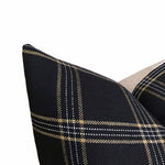 READY TO SHIP Kufri Dundee Plaid Pillow in Black, Sand and Natural