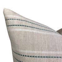 READY TO SHIP Designer Fowler in Moonstone Stripe Linen Pillow Cover // Mineral Striped Linen Pillows // Modern Farmhouse Pillows