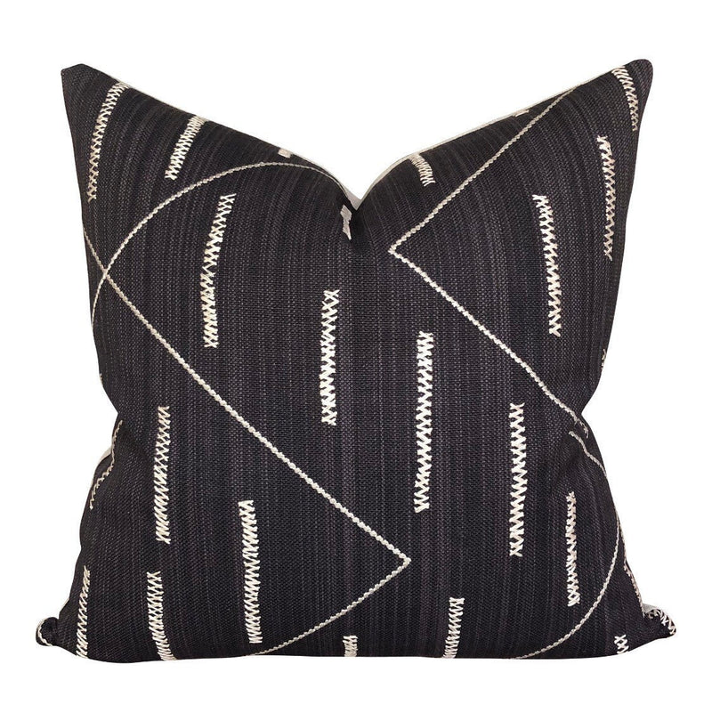 READY TO SHIP Kettlewell Collection Nala in Charcoal Designer Pillows // Gray Black Pillow // Boho Tribal PIllow // High end pillow