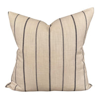READY TO SHIP Designer 'Fritz Washed' in Natural Pillow Cover //Neutral Cream Black Throw Pillows // Modern Farmhouse Pillows