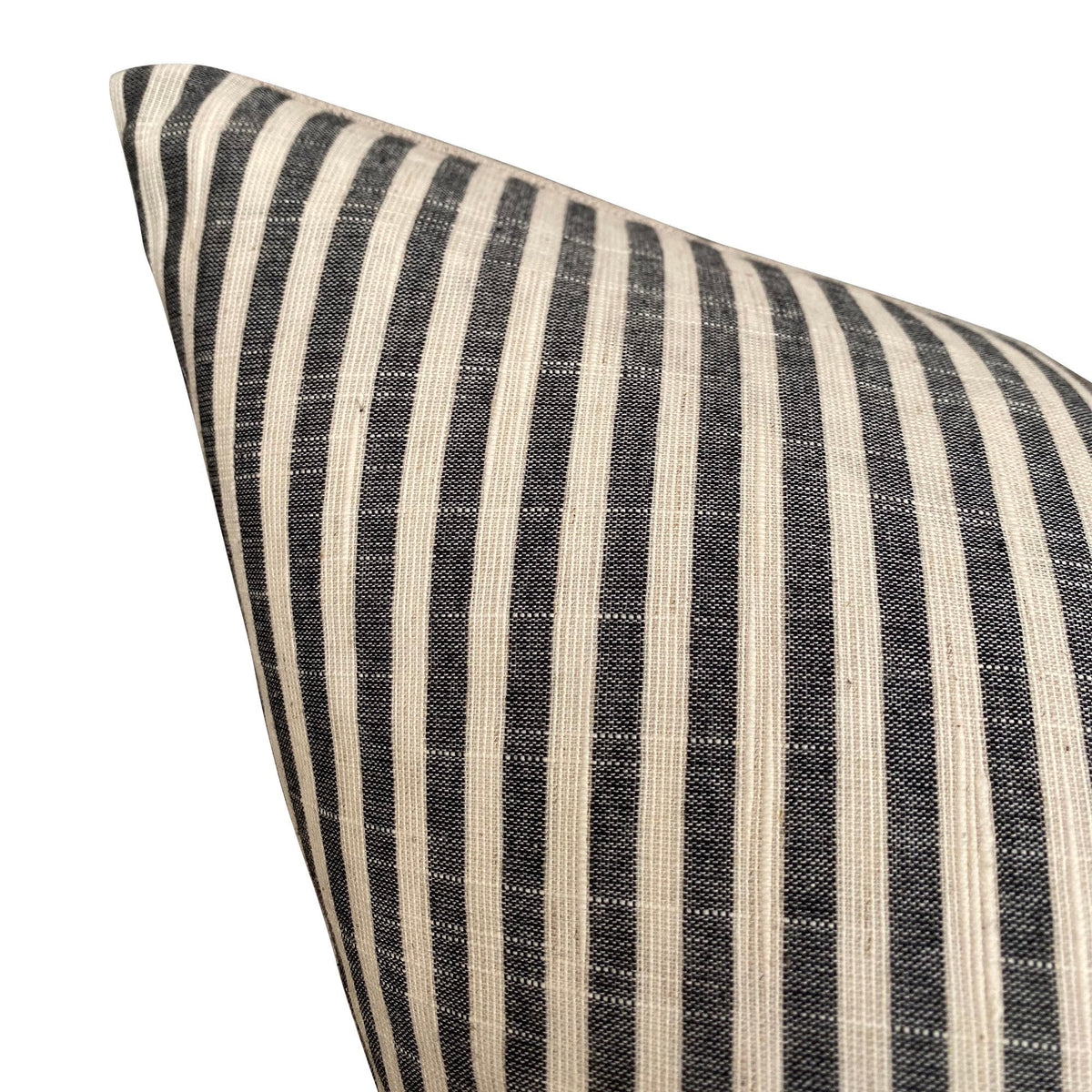 READY TO SHIP Chiangmai Native Cotton Black and White Stripe "Belmont" Pillow Cover // Black white pillows // Decorative Throw Pillows