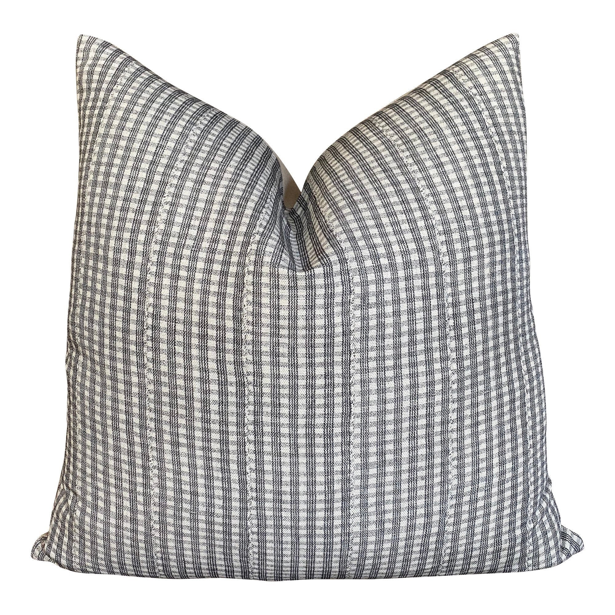 READY TO SHIP Designer Jennifer Shorto Kan Streams in Rock Pillow Cover // Modern Farmhouse Decor Pillow // Plaid Decorative Pillow