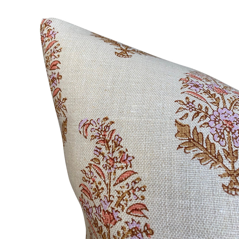 Designer Katie Leede Mughal Gardens Pillow in Melon and Tumeric