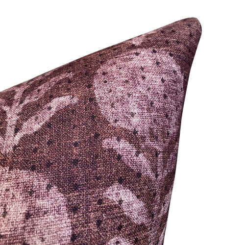 Designer Clay McLaurin Zinnia in Berry Pillow Cover // Purple Throw Pillow // Floral Throw Pillows