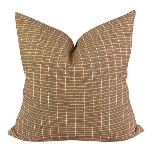 READY TO SHIP Kufri Hiroki Designer Pillow in Sand // Plaid Pillows // Modern Boho Throw PIllows // Decorative PIllows // Boutique