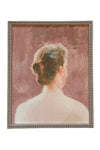 Framed Vintage Canvas Print: Pink Portrait of a Woman (12x16)