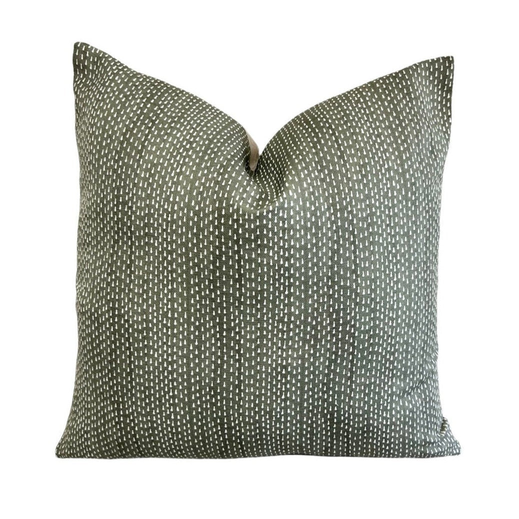 READY TO SHIP 10x14 Designer Pillows Maresca Kantha in Willow // Green Pillow Cover // High End Pillow // Modern Farmhouse