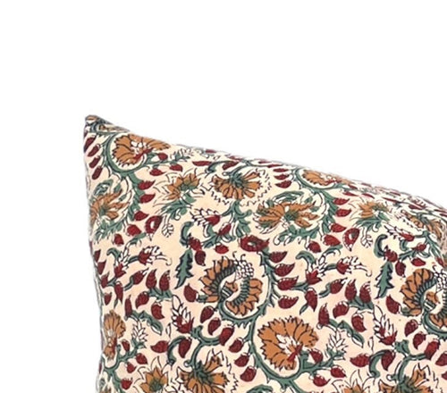Designer "Madera" Evergreen Floral Pillow Cover