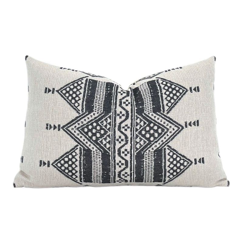 Peter Dunham OUTDOOR Pillow Cover Mombasa Black on Natural