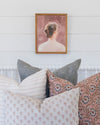 Designer "Artesia" Naya Floral Pillow Cover // Tan Blush Pink Pillow Cover