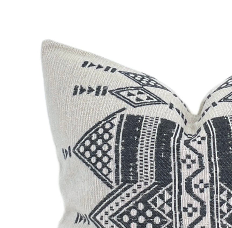 Peter Dunham OUTDOOR Pillow Cover Mombasa Black on Natural