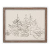 READY to SHIP 8x10 Vintage Framed Canvas Art // Framed Vintage Christmas Print // Christmas Trees Sketch // Farmhouse print //#CH-309