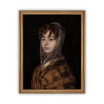 READY TO SHIP 8X10 Vintage Framed Canvas Art // Framed Vintage Print // Vintage Portrait of a Woman // Antique oil painting print //#P-517