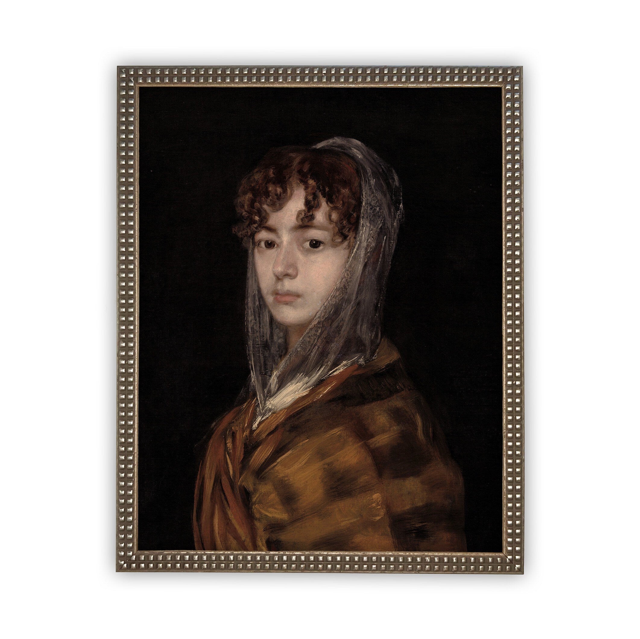 READY TO SHIP 8X10 Vintage Framed Canvas Art #P-517