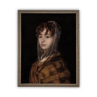 READY TO SHIP 8X10 Vintage Framed Canvas Art // Framed Vintage Print // Vintage Portrait of a Woman // Antique oil painting print //#P-517