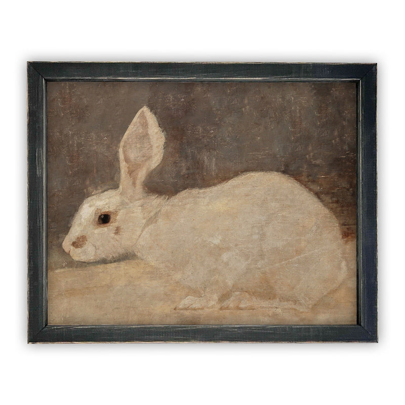 READY to SHIP 16X20 Vintage Framed Canvas Art // Framed Vintage Print // Easter Bunny Rabbit Art // Farmhouse print //#A-144