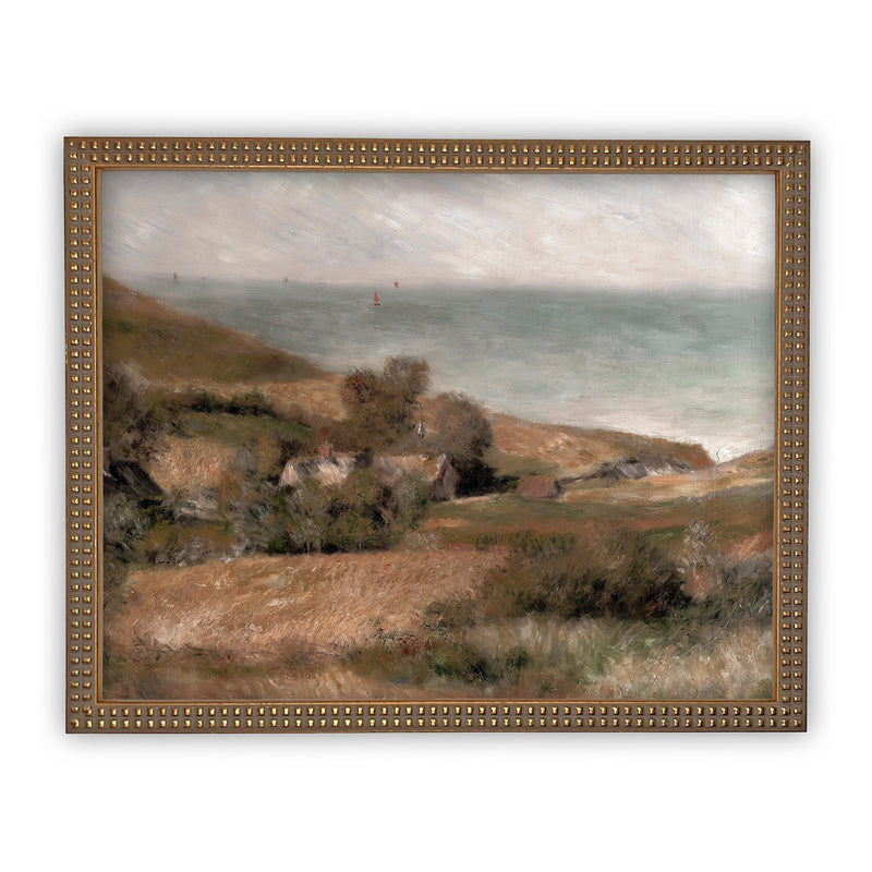 READY to SHIP 11x14 Vintage Framed Canvas Art // Framed Vintage Print // Vintage Landscape Meadow // Farmhouse print //#LAN-118