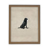 Ready To Ship 11X14 Vintage Framed Canvas Art // Black Labrador Painting // Vintage Dog Art// Boys Room or Nursery print //#A-118