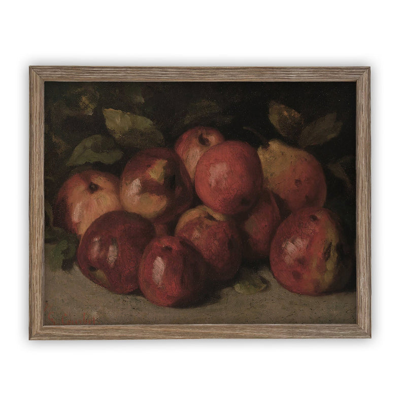 READY to SHIP 8x10 Vintage Framed Canvas Art // Vintage Fruit Painting // Still Life Kitchen Painting // Farmhouse print //#ST-608