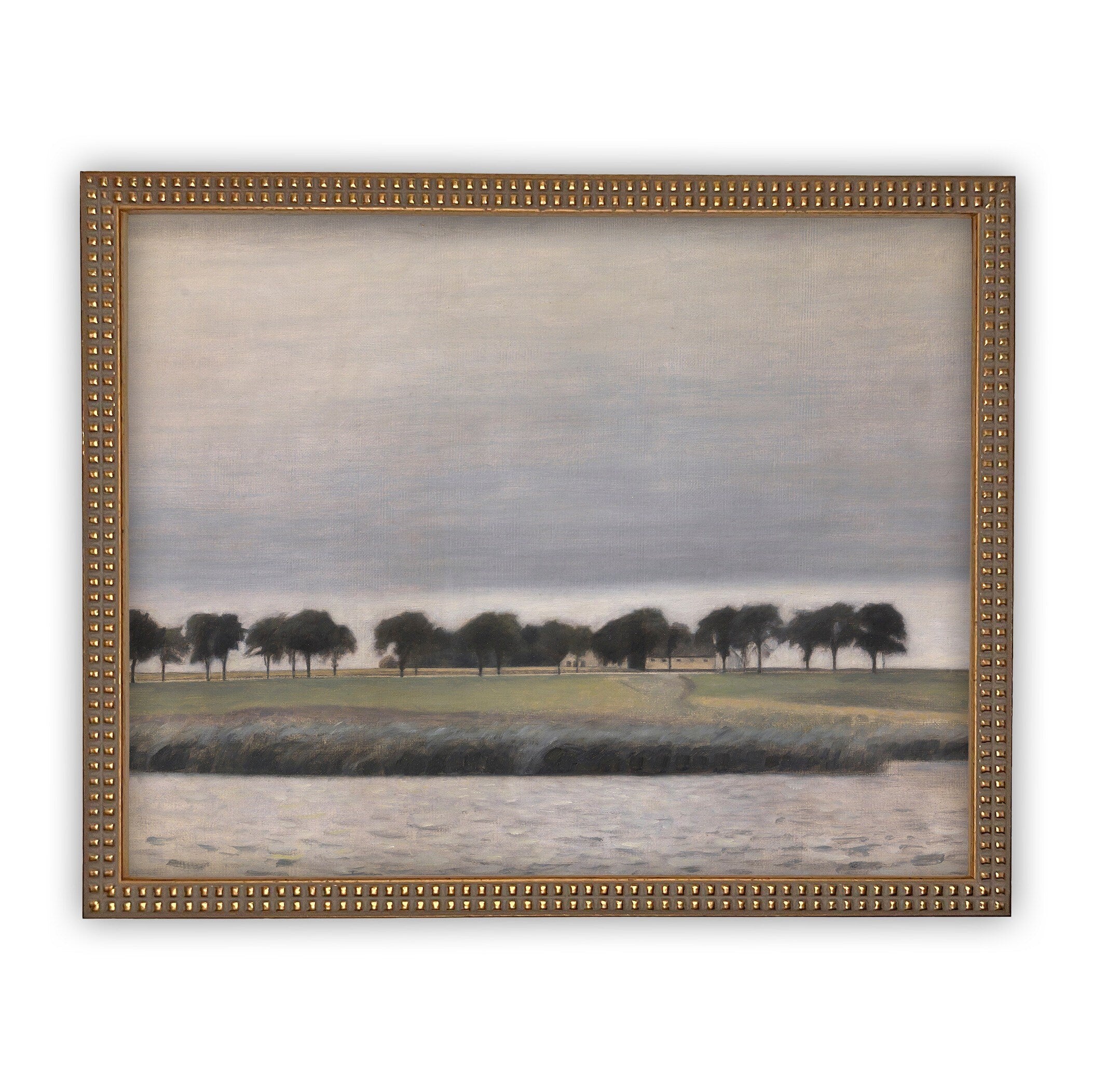 READY to SHIP 8X10 Vintage Framed Canvas Art // Framed Vintage Print //Framed Landscape Art // Modern Farmhouse print //#LAN-102