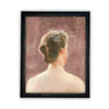 Framed Vintage Canvas Print: Pink Portrait of a Woman (12x16)
