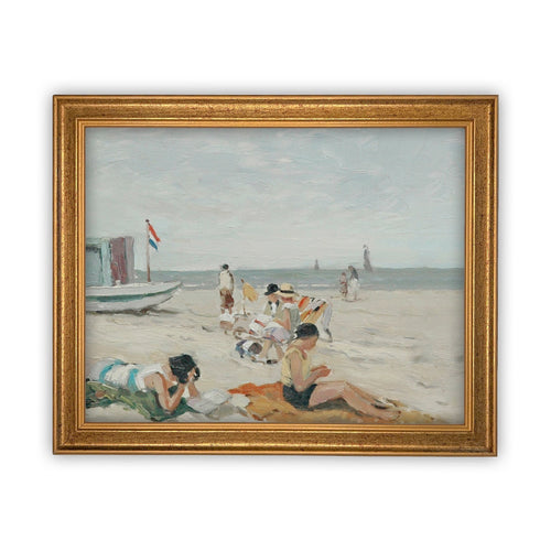 READY to SHIP 18x24 Vintage Framed Canvas Art // Framed Vintage Print // Coastal Beach Art // Beach House print //#COAS-158