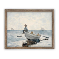 READY to SHIP 11x14 Boating Art: Framed Canvas Print, Beach House Decor