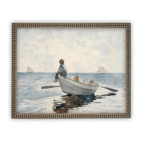 READY to SHIP 11x14 Boating Art: Framed Canvas Print, Beach House Decor